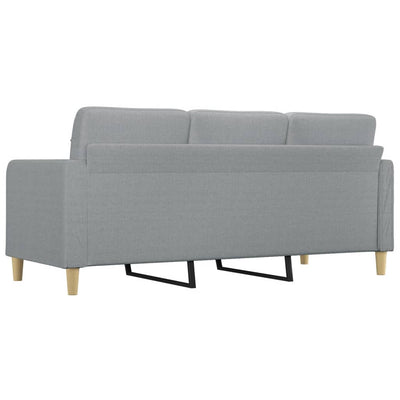 3-personers sofa 180 cm stof lysegrå