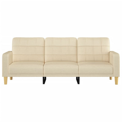 3-personers sofa 180 cm stof cremefarvet