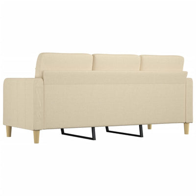 3-personers sofa 180 cm stof cremefarvet