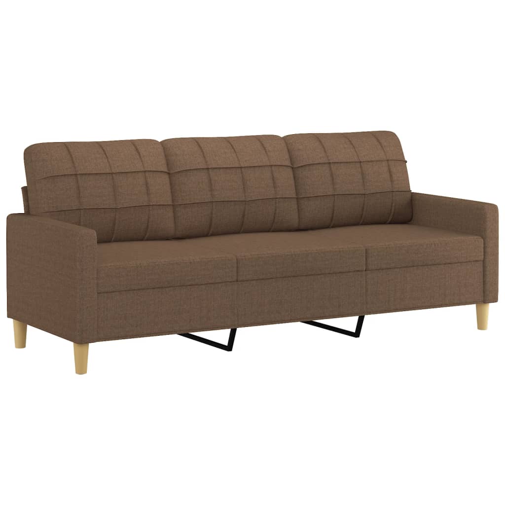 3-personers sofa 180 cm stof brun