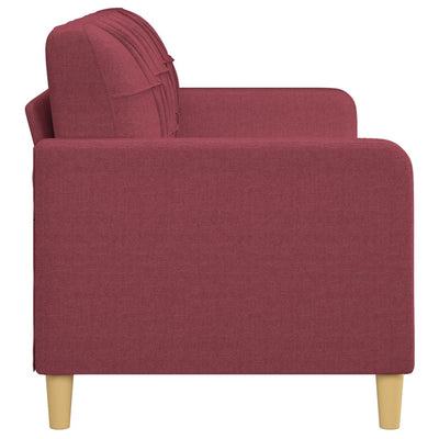 3-personers sofa 180 cm stof vinrød