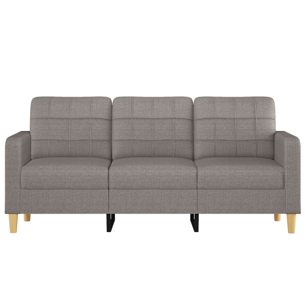 3-personers sofa 180 cm stof gråbrun