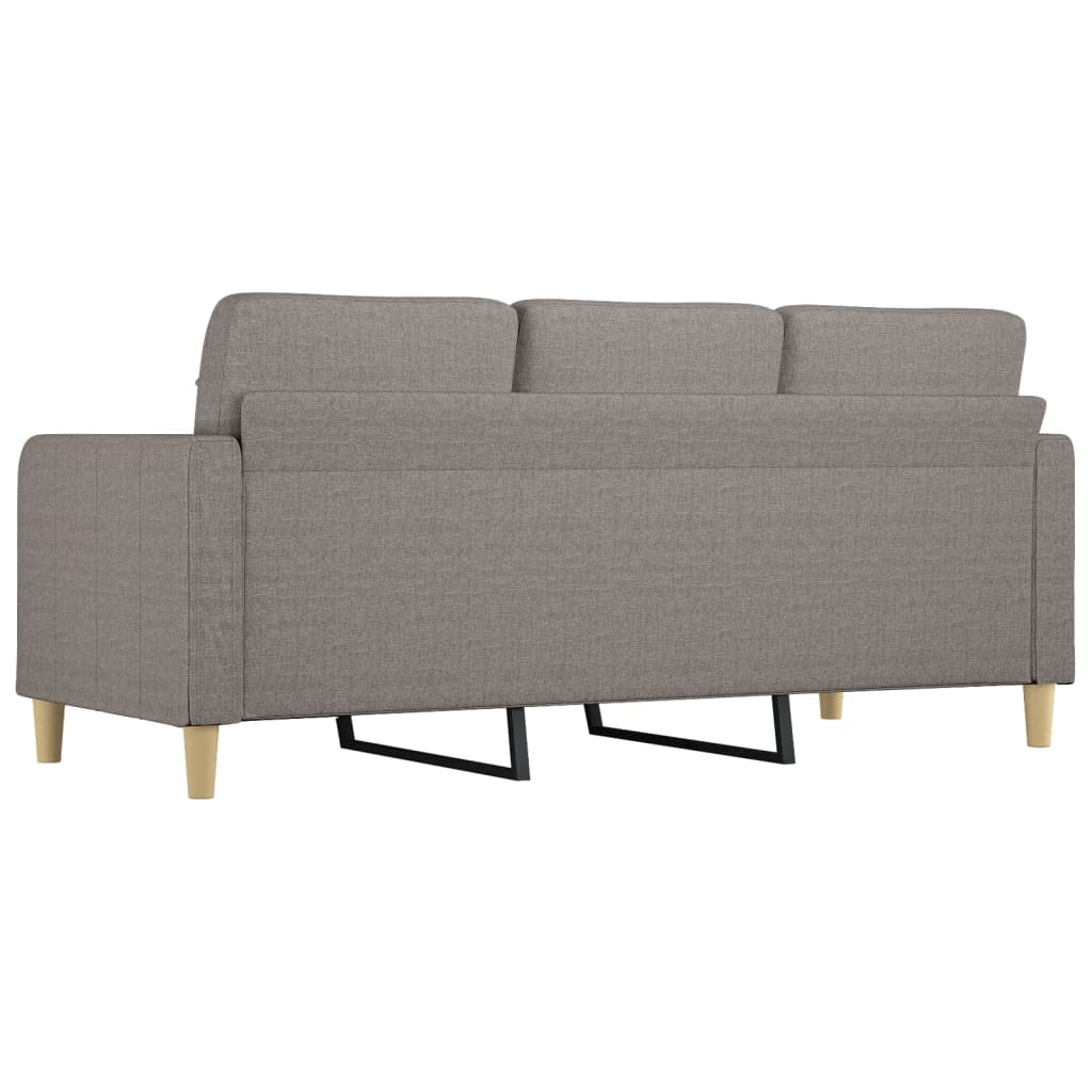 3-personers sofa 180 cm stof gråbrun