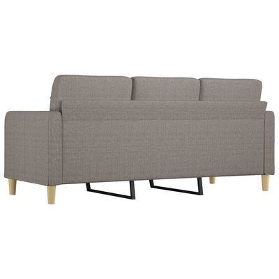 3-personers sofa 180 cm stof gråbrun