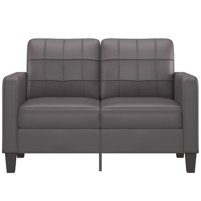 2-personers sofa 120 cm kunstlæder grå