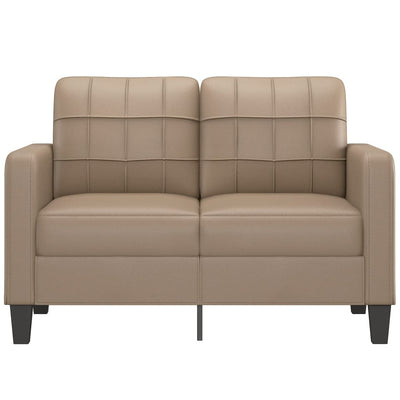 2-personers sofa 120 cm kunstlæder cappuccino