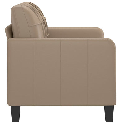 2-personers sofa 120 cm kunstlæder cappuccino