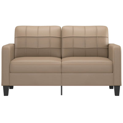 2-personers sofa 140 cm kunstlæder cappuccino