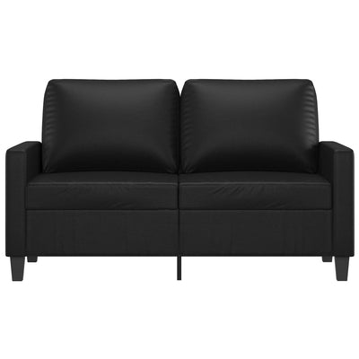 2-personers sofa 120 cm kunstlæder sort