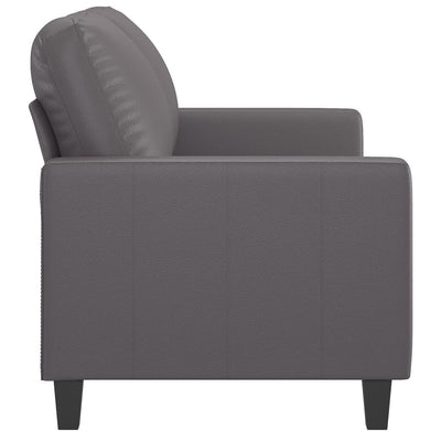 2-personers sofa 120 cm kunstlæder grå