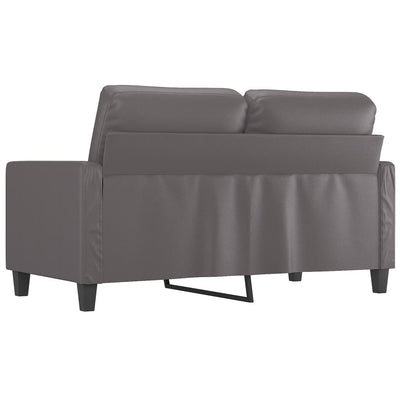 2-personers sofa 120 cm kunstlæder grå