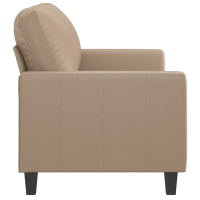 2-personers sofa 120 cm kunstlæder cappuccino