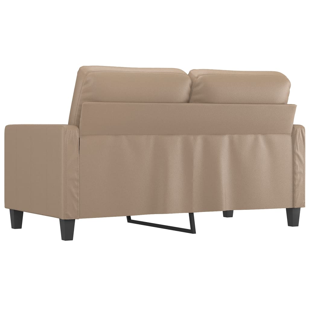 2-personers sofa 120 cm kunstlæder cappuccino