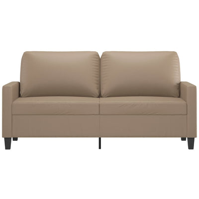 2-personers sofa 140 cm kunstlæder cappuccino