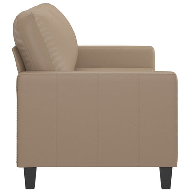 2-personers sofa 140 cm kunstlæder cappuccino