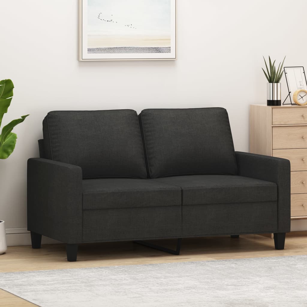 2-personers sofa 120 cm stof sort