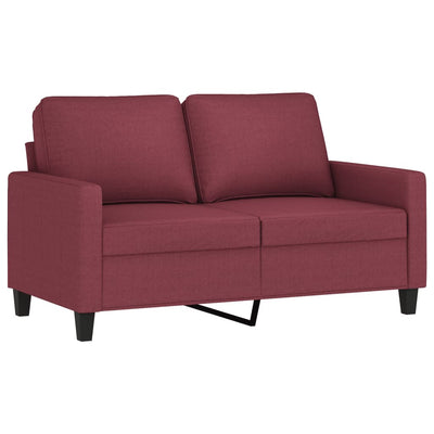 2-personers sofa 120 cm stof vinrød