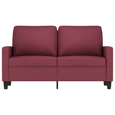 2-personers sofa 120 cm stof vinrød