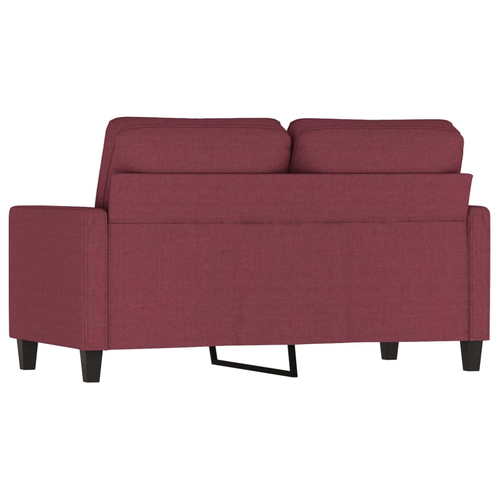 2-personers sofa 120 cm stof vinrød