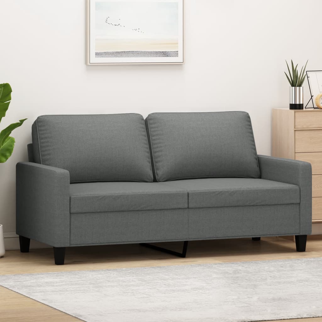 2-personers sofa 140 cm stof mørkegrå