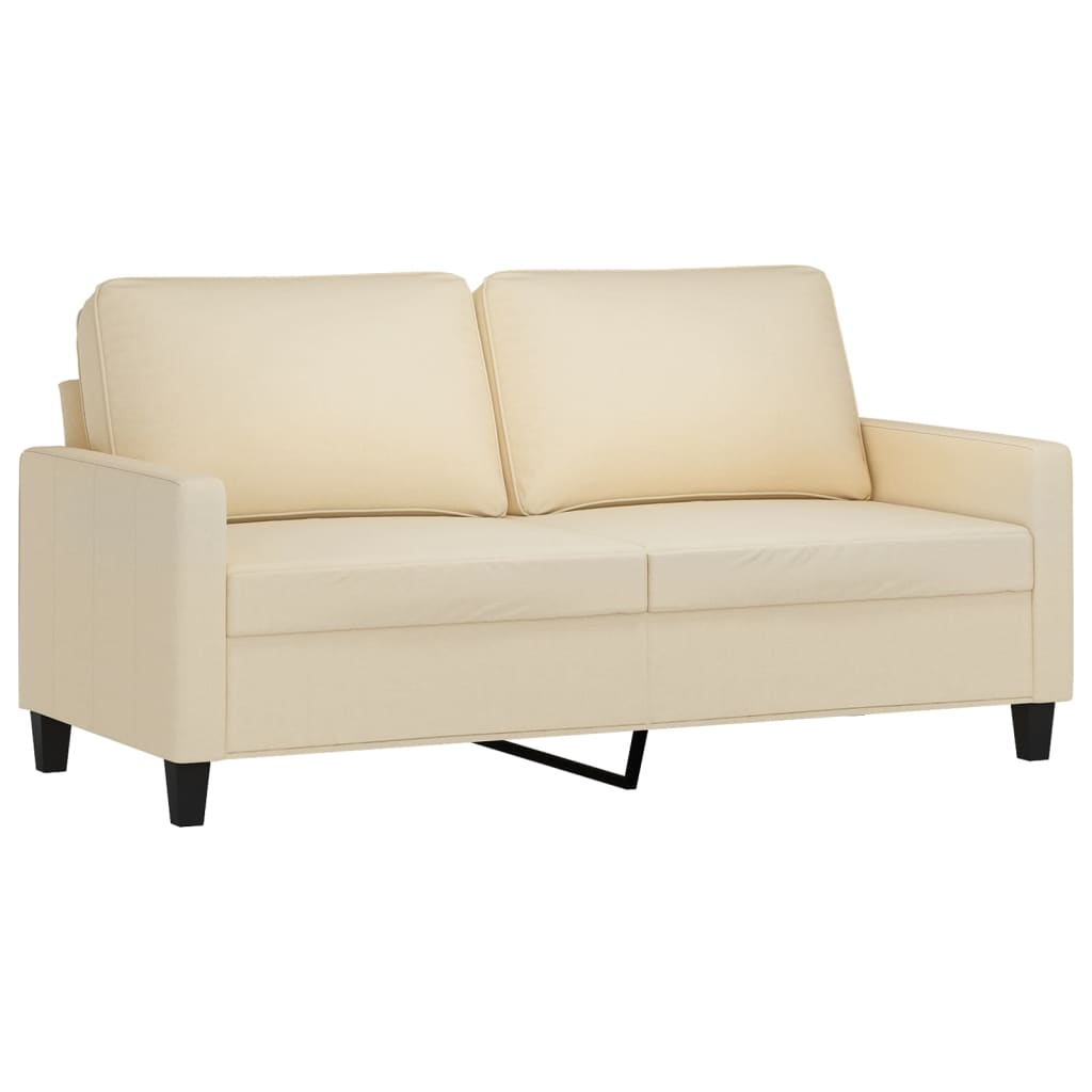 2-personers sofa 140 cm stof cremefarvet