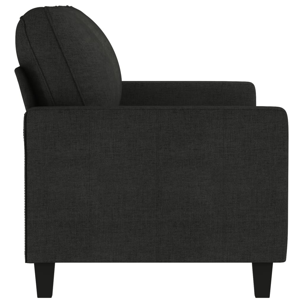 2-personers sofa 140 cm stof sort