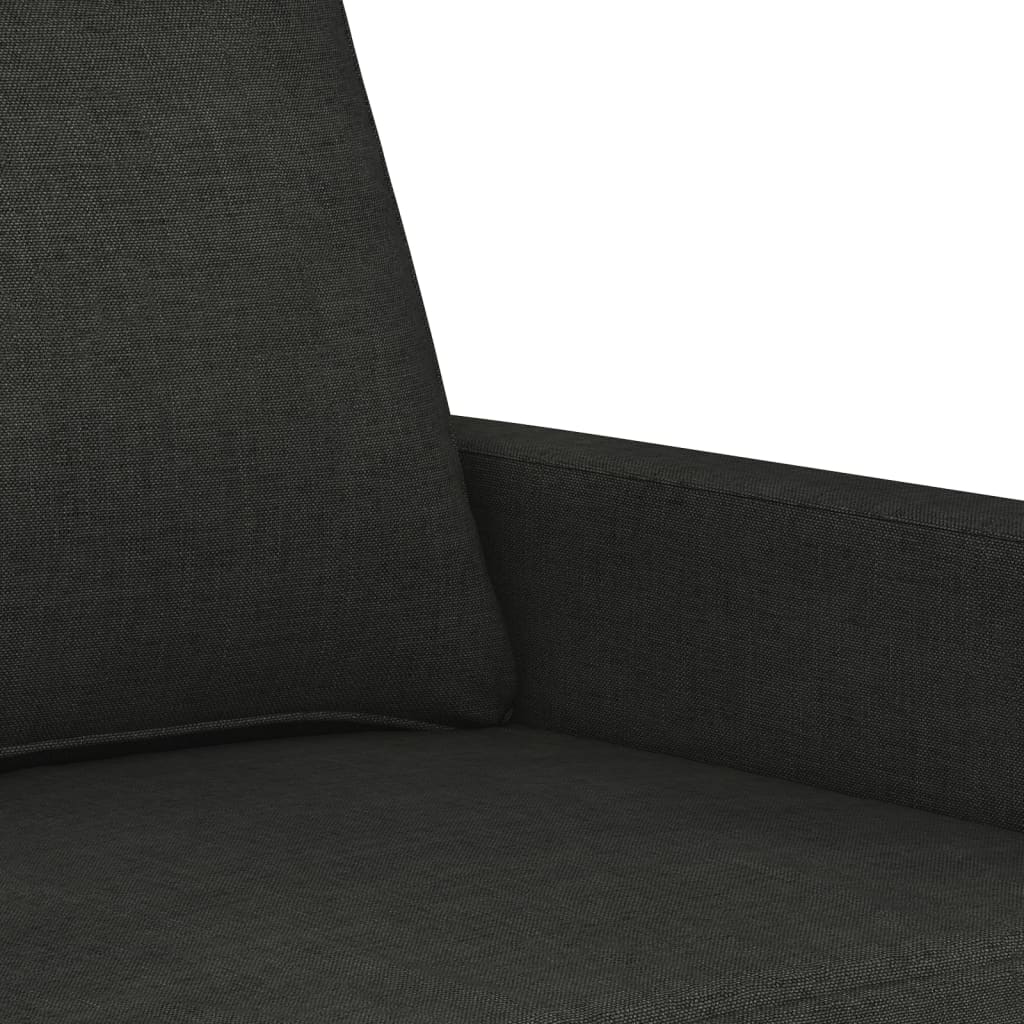 2-personers sofa 140 cm stof sort