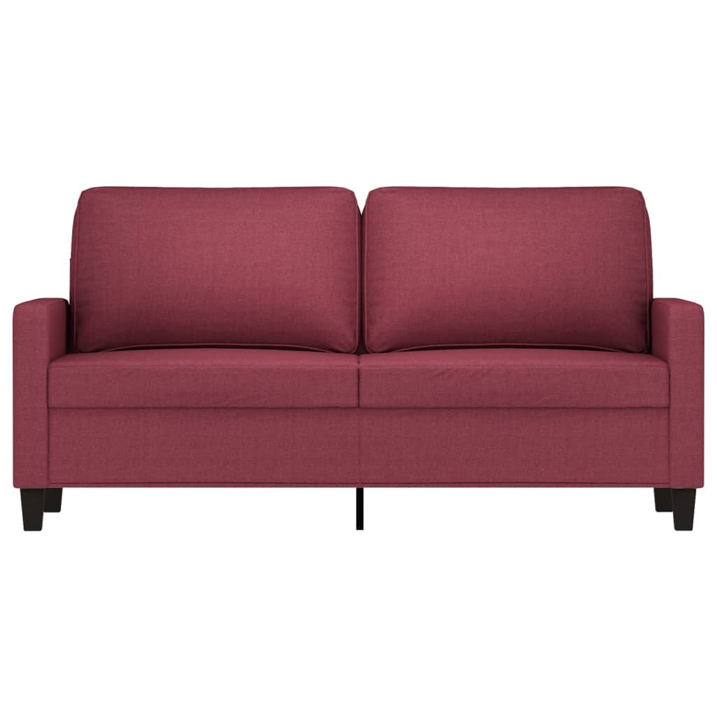 2-personers sofa 140 cm stof vinrød