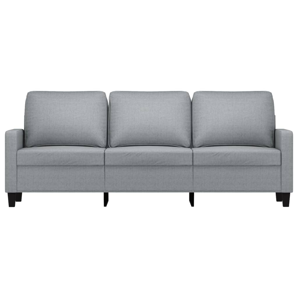 3-personers sofa 180 cm stof lysegrå