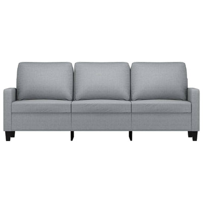 3-personers sofa 180 cm stof lysegrå