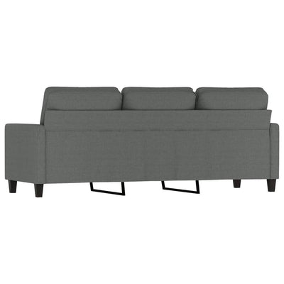 3-personers sofa 180 cm stof mørkegrå