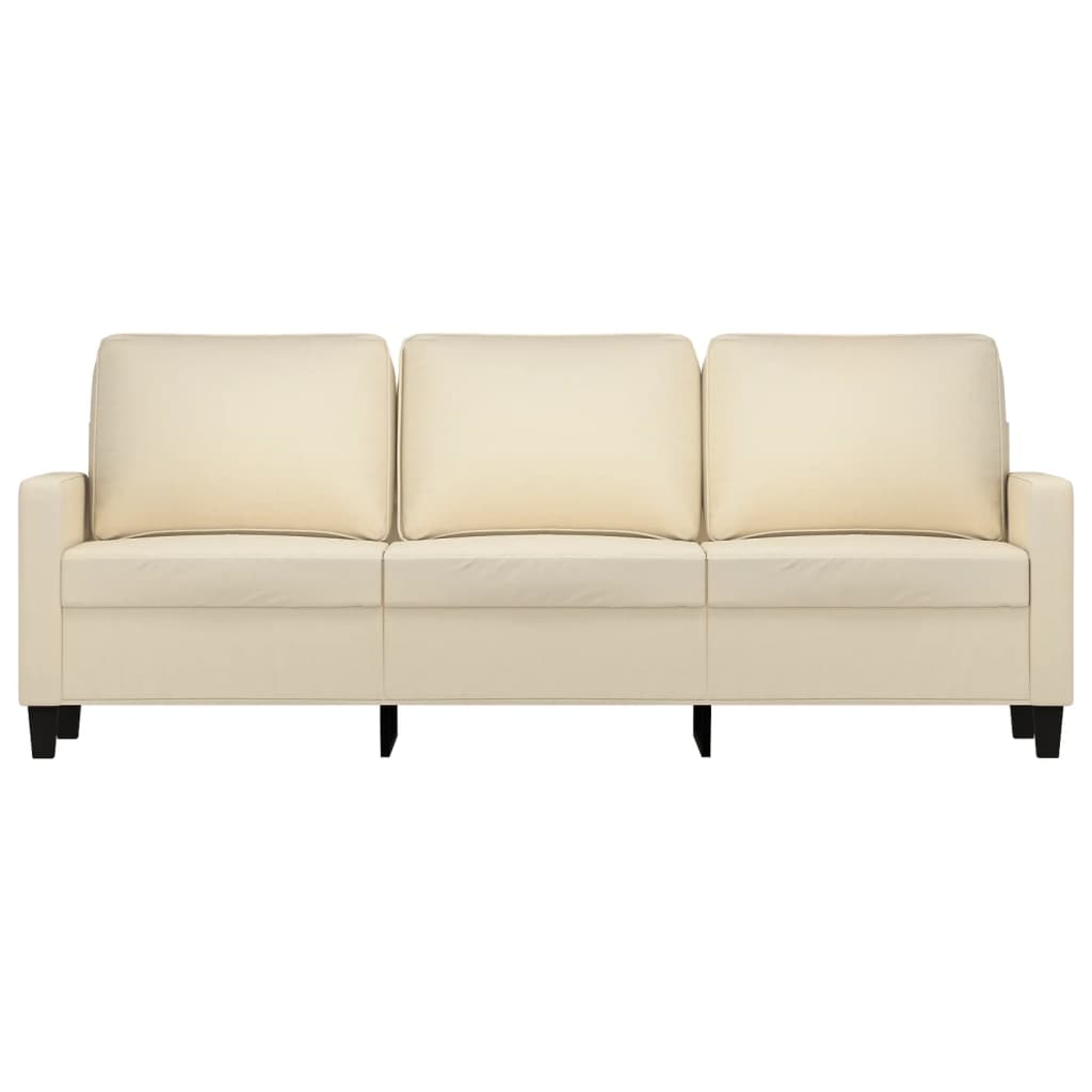 3-personers sofa 180 cm stof cremefarvet