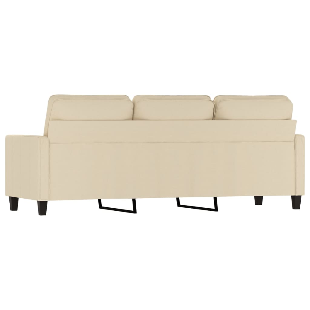 3-personers sofa 180 cm stof cremefarvet