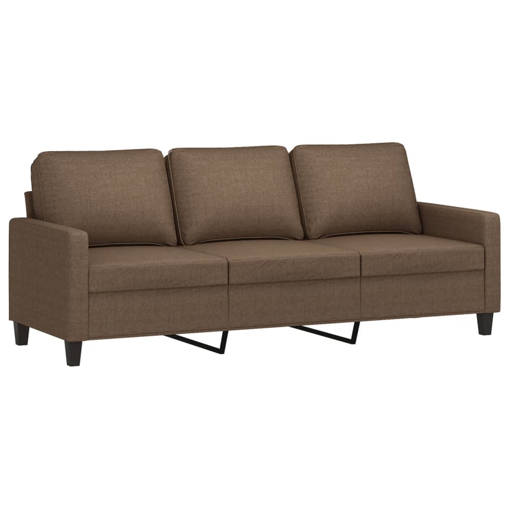 3-personers sofa 180 cm stof brun