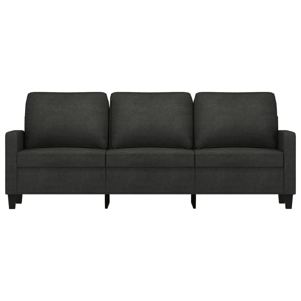 3-personers sofa 180 cm stof sort