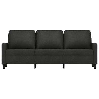 3-personers sofa 180 cm stof sort