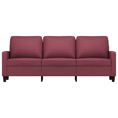 3-personers sofa 180 cm stof vinrød