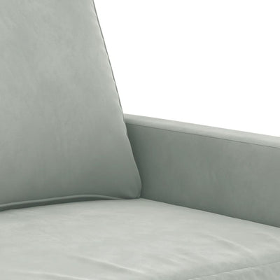 2-personers sofa 120 cm velour lysegrå