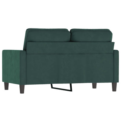 2-personers sofa 120 cm fløjl mørkegrøn