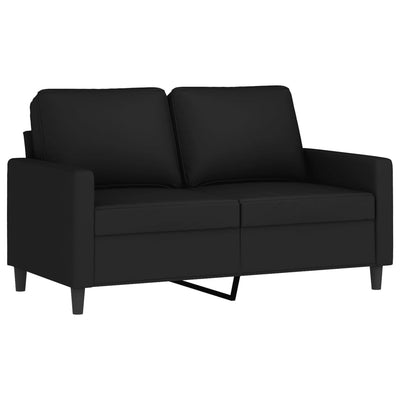 2-personers sofa 120 cm fløjl sort