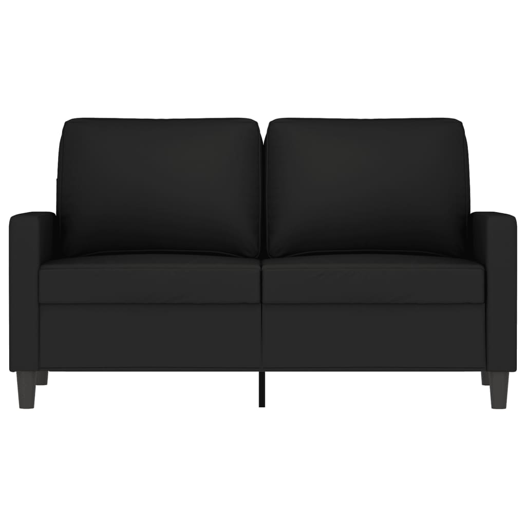 2-personers sofa 120 cm fløjl sort