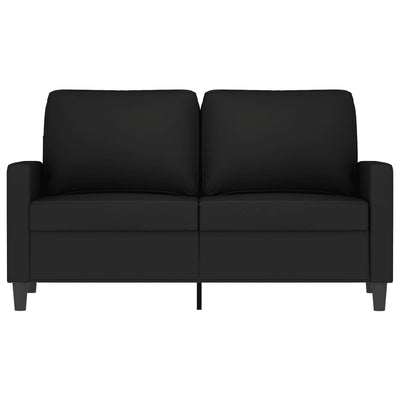 2-personers sofa 120 cm fløjl sort