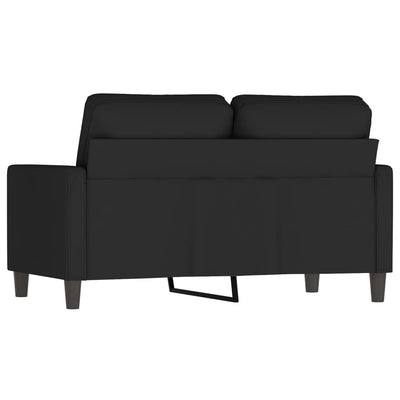 2-personers sofa 120 cm fløjl sort