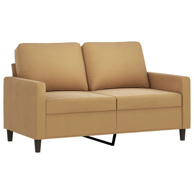 2-personers sofa 120 cm fløjl brun