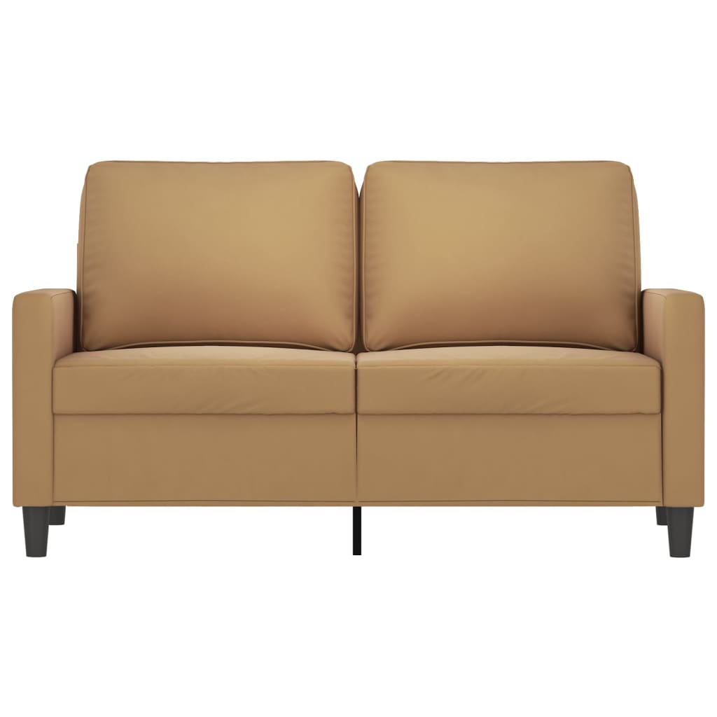 2-personers sofa 120 cm fløjl brun