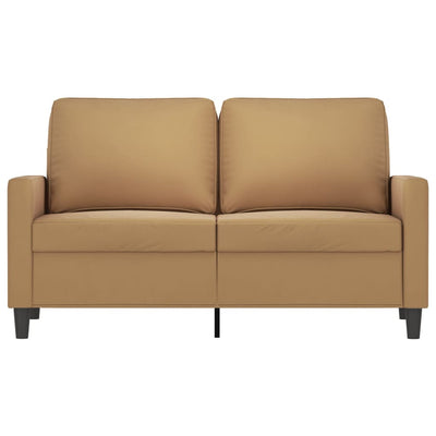 2-personers sofa 120 cm fløjl brun