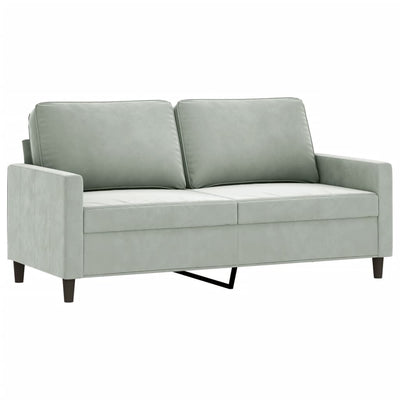 2-personers sofa 140 cm fløjl lysegrå