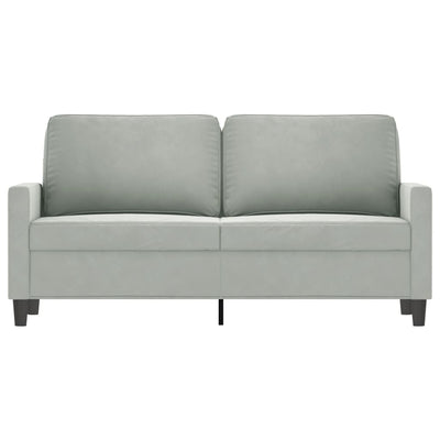 2-personers sofa 140 cm fløjl lysegrå