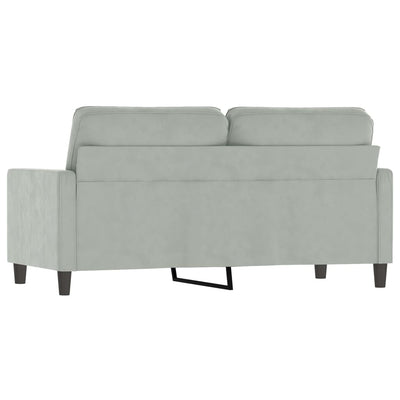 2-personers sofa 140 cm fløjl lysegrå