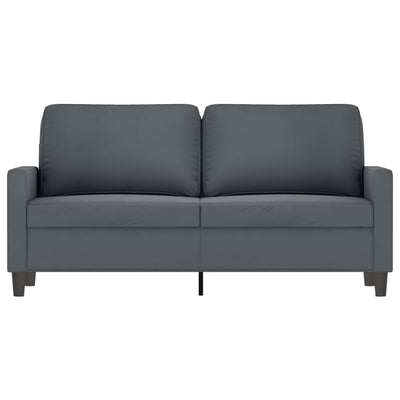 2-personers sofa 140 cm fløjl mørkegrå